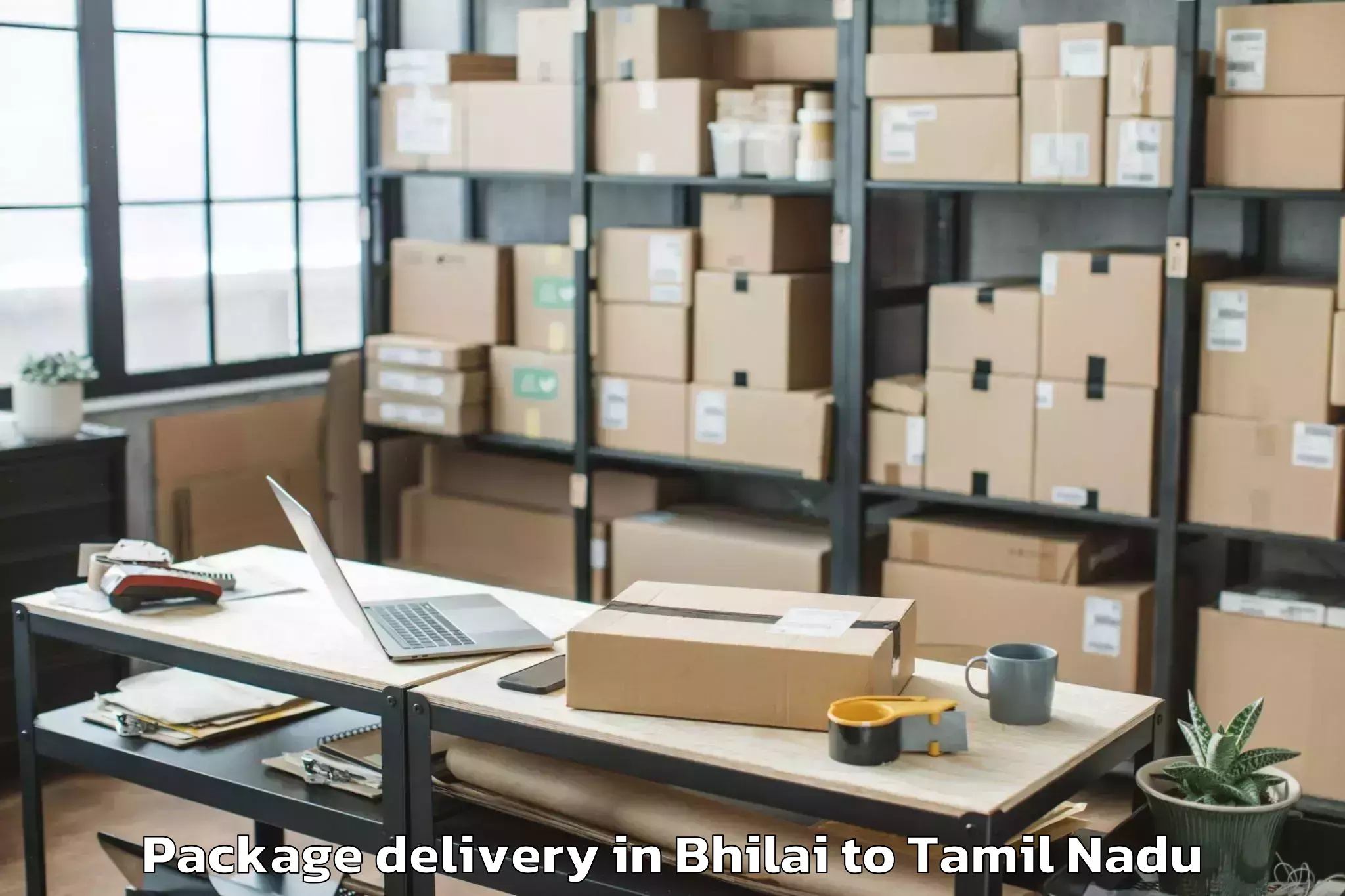 Professional Bhilai to Mahindra World City Chennai Package Delivery